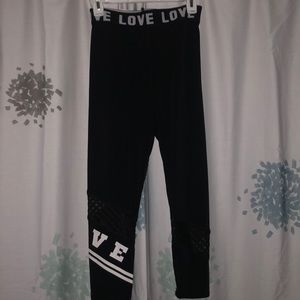 Black “love” leggings